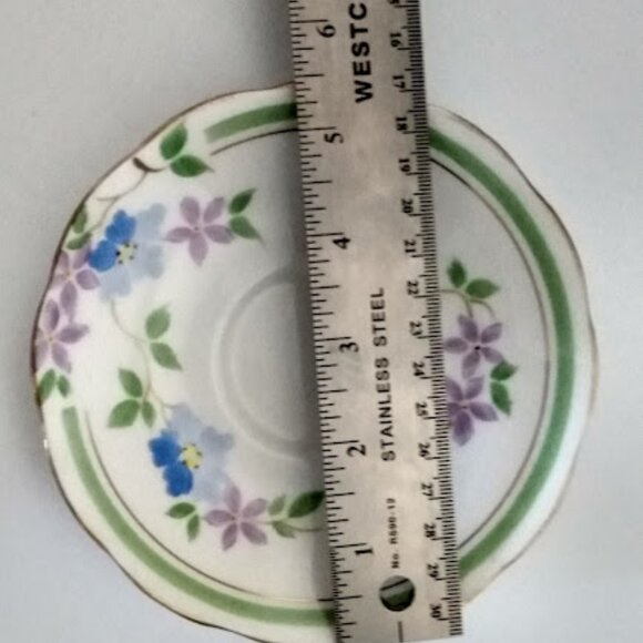 Roslyn Teacup Tea Cup & Saucer Blue Flowers BLuebells - Picture 10 of 11